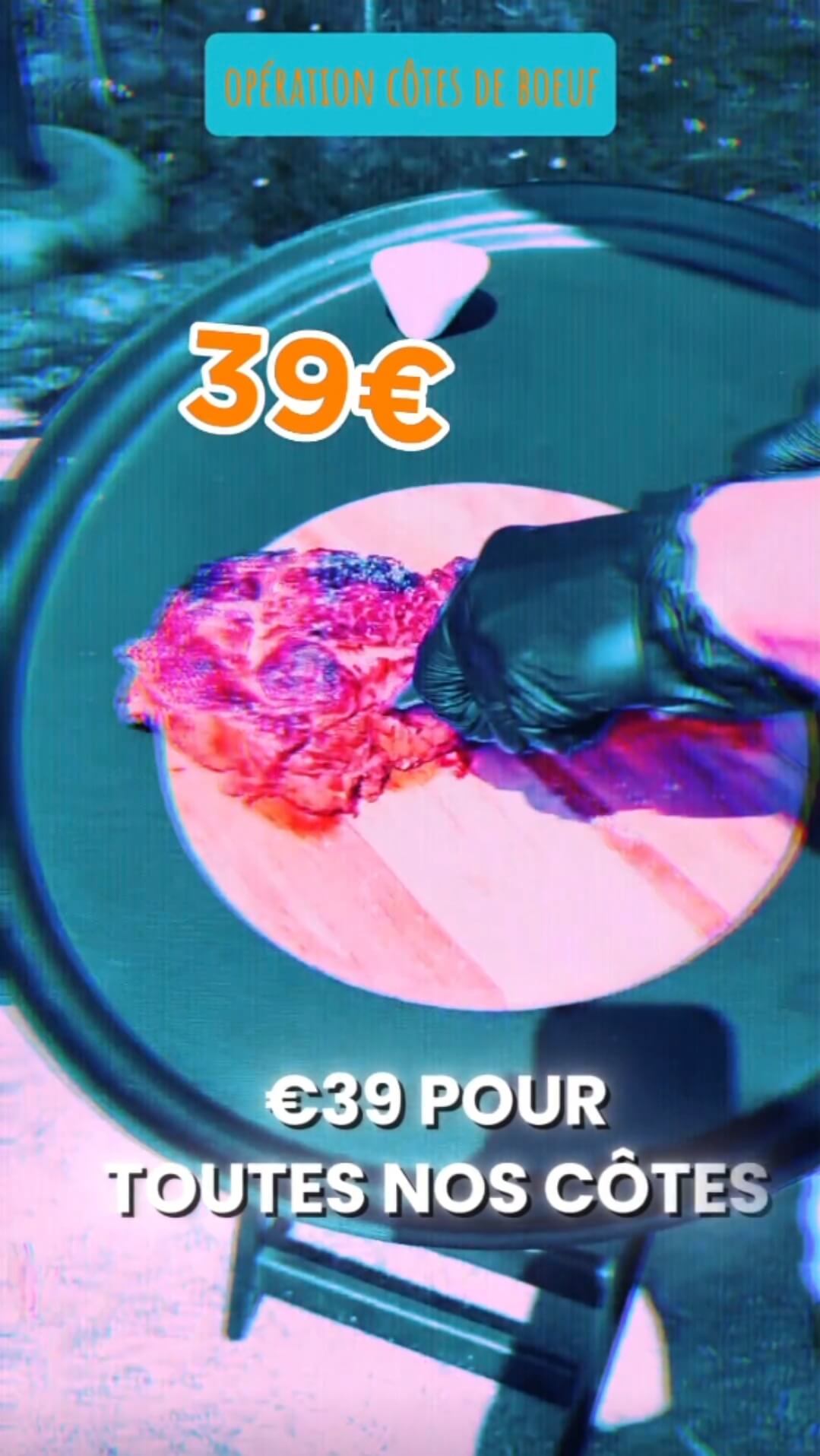 nos côtes de boeuf à 39€